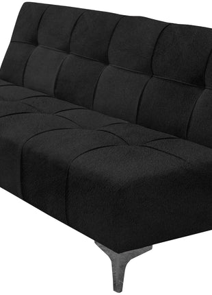 Sofá Cama Reclinable El Bazar Store New York Terciopelo Negro Futón 3 posiciones