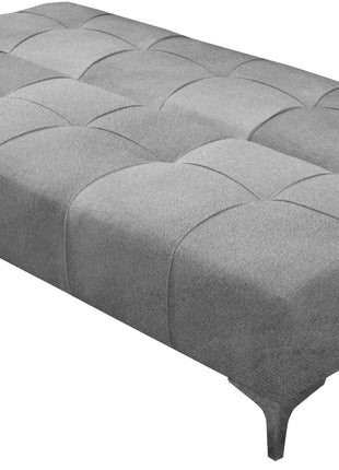 Sofá Cama Reclinable El Bazar Store New York Terciopelo Gris plata Futón 3 posiciones