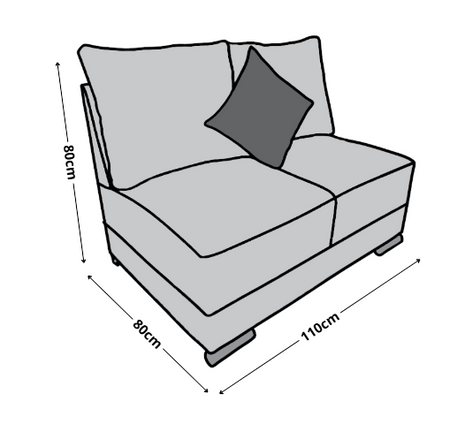 Love Seat El Bazar Store Orlando Azul marino Tela Lino nacional Sillon 2 plazas Modular