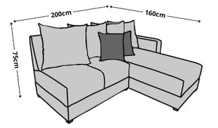 Sala Esquinera Orlando Gris Plata - 200 x 160 cm, El Bazar Store