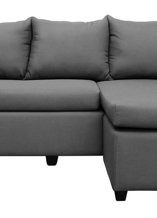 Sala Esquinera Modular El Bazar Store Vancouver Gris oxford 175x130 cm Sofa Lado derecho ó izquierdo Económica, Tela Lino