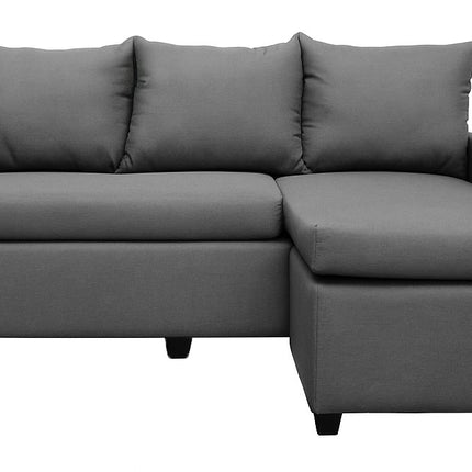 Sala Esquinera Modular El Bazar Store Vancouver Gris oxford 175x130 cm Sofa Lado derecho ó izquierdo Económica, Tela Lino