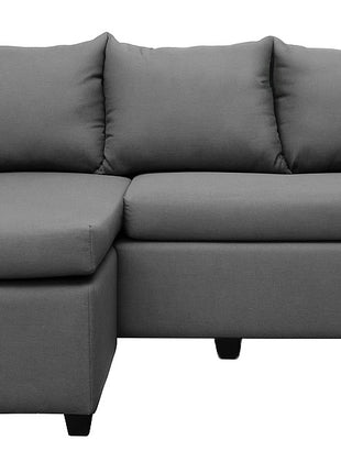 Sala Esquinera Modular El Bazar Store Vancouver Gris oxford 175x130 cm Sofa Lado derecho ó izquierdo Económica, Tela Lino