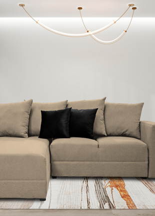 Sala Esquinera El Bazar Store Lombar Lino Beige- 220x160 cm, tela lino nacional