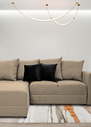 Sala Esquinera El Bazar Store Lombar Lino- 220x160 cm, tela lino nacional