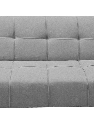 Sofá Cama Reclinable New York Lino Gris Plata Futon 3 Posiciones, El Bazar Store