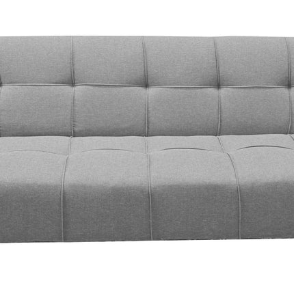 Sofá Cama Reclinable New York Lino Gris Plata Futon 3 Posiciones, El Bazar Store