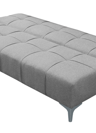 Sofá Cama Reclinable New York Lino Gris Plata Futon 3 Posiciones, El Bazar Store