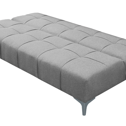 Sofá Cama Reclinable New York Lino Gris Plata Futon 3 Posiciones, El Bazar Store