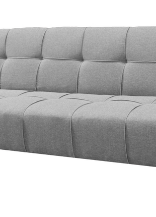 Sofá Cama Reclinable New York Lino Gris Plata Futon 3 Posiciones, El Bazar Store