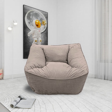 Sillon Puff El Bazar Store Beige, Sillon Ocasional