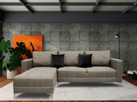 Sala Esquinera El Bazar Store Interlaken Beige 280X180 cm, Tela Lino nacional, Modular