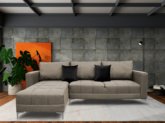 Sala Esquinera El Bazar Store Interlaken Beige 280X180 cm, Tela Lino nacional, Modular