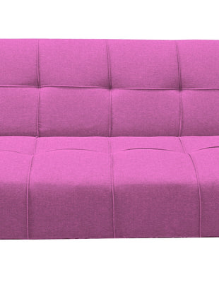Sofá Cama Reclinable New York Lino Rosa Futon 3 Posiciones, El Bazar Store