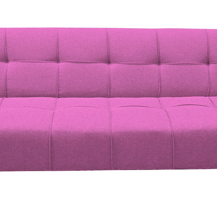 Sofá Cama Reclinable New York Lino Rosa Futon 3 Posiciones, El Bazar Store