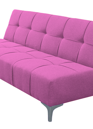 Sofá Cama Reclinable New York Lino Rosa Futon 3 Posiciones, El Bazar Store