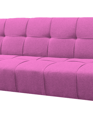 Sofá Cama Reclinable New York Lino Rosa Futon 3 Posiciones, El Bazar Store