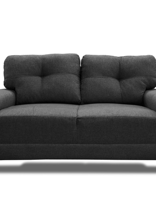 Love seat El Bazar Store Sidney Lino Gris oxford 2 plazas, Modular, Moderno, Sala, Sofa
