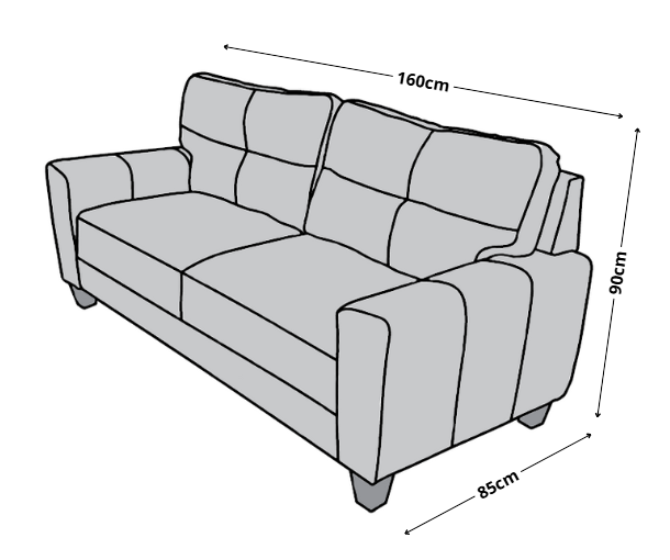Sala Modular 3-2-1 El Bazar Store Sidney Azul marino, Sofa, Love seat y sillon