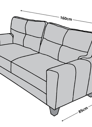 Sala Modular 3-2-1 El Bazar Store Sidney Gris oxford, Sofa, Love seat y sillon