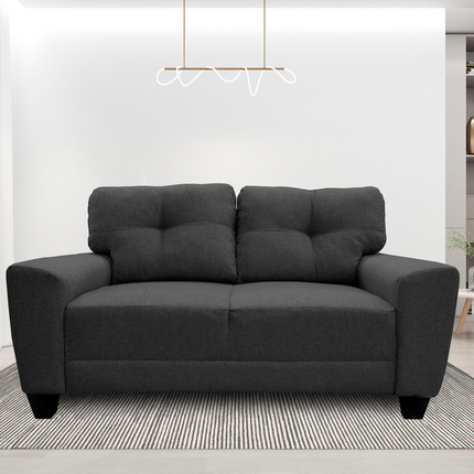Love seat El Bazar Store Sidney Lino Gris oxford 2 plazas, Modular, Moderno, Sala, Sofa