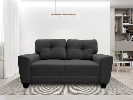 Love seat El Bazar Store Sidney Lino Gris oxford 2 plazas, Modular, Moderno, Sala, Sofa