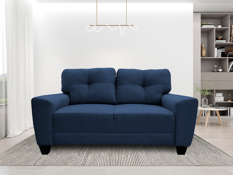 Love seat El Bazar Store Sidney Lino Azul marino 2 plazas, Modular, Moderno, Sala, Sofa