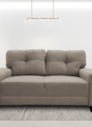 Love seat El Bazar Store Sidney Lino Beige 2 plazas, Modular, Moderno, Sala, Sofa