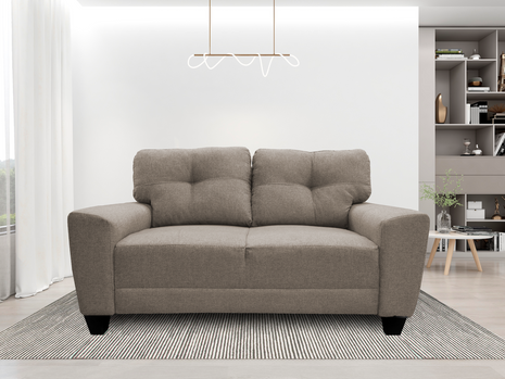 Love seat El Bazar Store Sidney Lino Beige 2 plazas, Modular, Moderno, Sala, Sofa