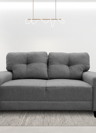 Love seat El Bazar Store Sidney Lino Gris plata 2 plazas, Modular, Moderno, Sala, Sofa