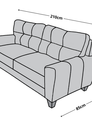 Sala Modular 3-2-1 El Bazar Store Sidney Gris Negro, Sofa, Love seat y sillon