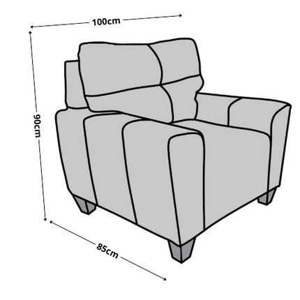 Sillon El Bazar Store Sidney Lino Azul marino 1 plaza, Modular, Moderno, Sala