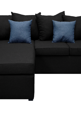 Sala Esquinera El Bazar Store Ares Negro 215x165 cm Lado derecho e Izquierdo Lino nacional Modular