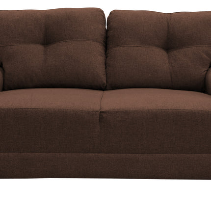 Love seat El Bazar Store Sidney Lino Chocolate 2 plazas, Modular, Moderno, Sala, Sofa