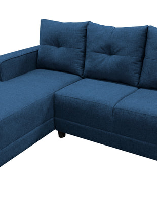 Sala Esquinera El Bazar Store Demeter Azul marino 210x160 cm, Tela Lino nacional, Modular, Chaise, love seat