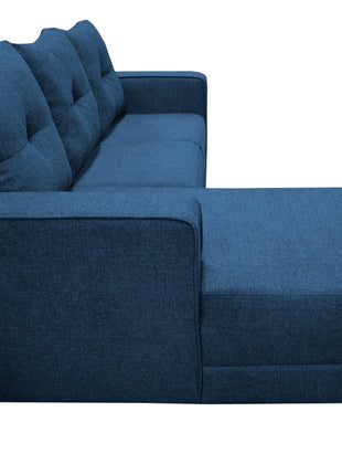 Sala Esquinera El Bazar Store Demeter Azul marino 210x160 cm, Tela Lino nacional, Modular, Chaise, love seat