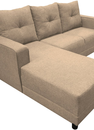 Sala Esquinera El Bazar Store Demeter Beige 210x160 cm, Tela Lino nacional, Modular, Love seat, chaise