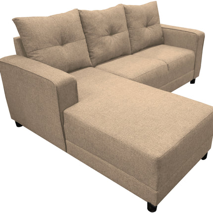 Sala Esquinera El Bazar Store Demeter Beige 210x160 cm, Tela Lino nacional, Modular, Love seat, chaise