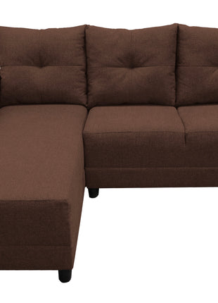 Sala Esquinera El Bazar Store Demeter Chocolate 210x160 cm, Tela Lino nacional, Modular, Love seat, Chaise