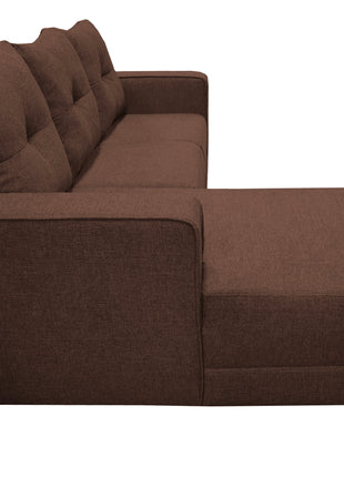 Sala Esquinera El Bazar Store Demeter Chocolate 210x160 cm, Tela Lino nacional, Modular, Love seat, Chaise