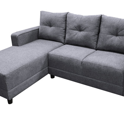 Sala Esquinera El Bazar Store Demeter Gris plata 210x160 cm, Tela Lino nacional, Modular, Love seat, chaise