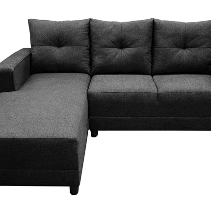 Sala Esquinera en U El Bazar Store Hera Gris Oxford 160x275x215 cm, 4 Salas en 1, Tela Lino nacional, Modular