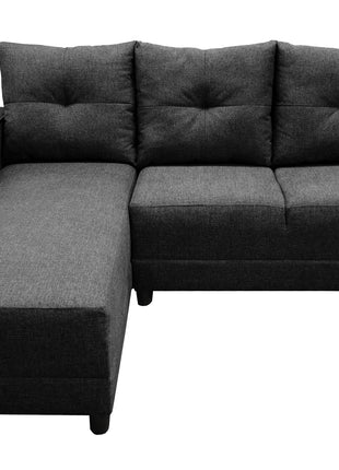 Sala Esquinera El Bazar Store Demeter Gris Oxford 210x160 cm, Tela Lino nacional, Modular