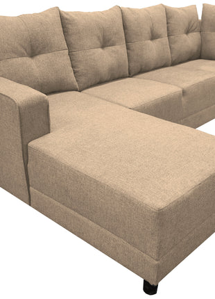 Sala Esquinera El Bazar Store Freya Beige 275x160 cm, Tela Lino nacional, Modular