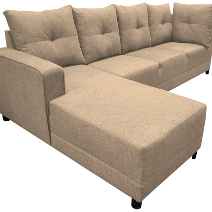 Sala Esquinera El Bazar Store Freya Beige 275x160 cm, Tela Lino nacional, Modular