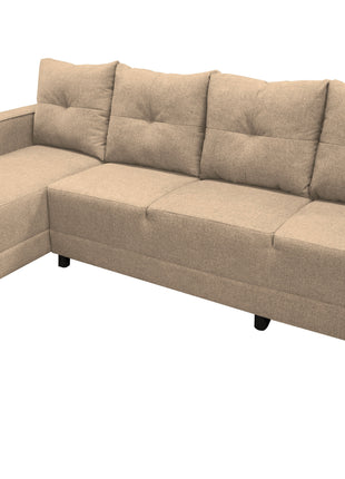 Sala Esquinera El Bazar Store Freya Beige 275x160 cm, Tela Lino nacional, Modular