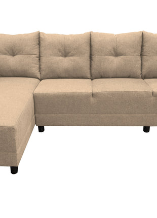 Sala Esquinera El Bazar Store Freya Beige 275x160 cm, Tela Lino nacional, Modular