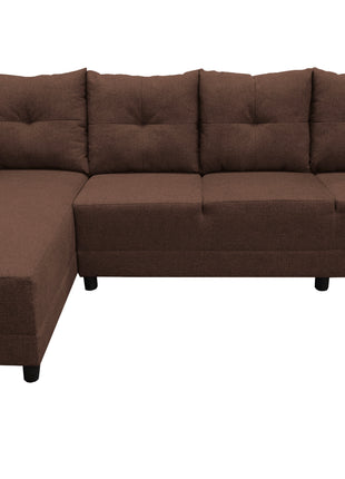 Sala Esquinera en U El Bazar Store Hera Chocolate 160x275x215 cm, 4 Salas en 1, Tela Lino nacional, Modular, chaise, love seat, sofa