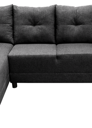 Sala Esquinera El Bazar Store Freya Gris Oxford 275x160 cm, Tela Lino nacional, Modular