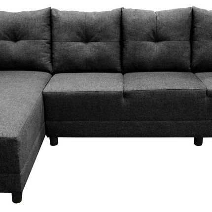 Sala Esquinera El Bazar Store Freya Gris Oxford 275x160 cm, Tela Lino nacional, Modular